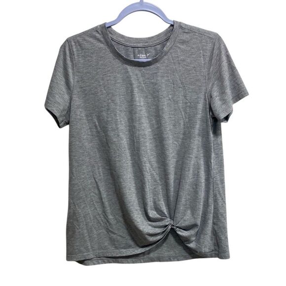 Old‎ Navy Active Gray Twist-Front Performance Tee Size Medium - Picture 1 of 9